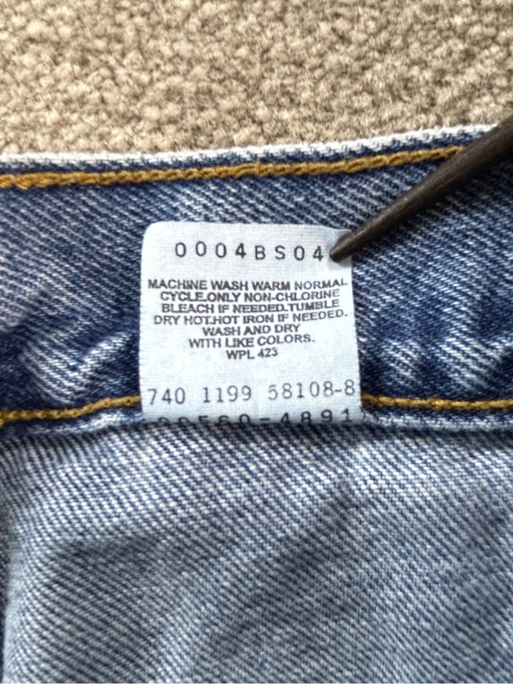 Vintage 90s Levis 560 Loose Fit Tapered Leg Jeans Blue 32x32 Tag Fits 31x31.5 - Picture 4 of 8